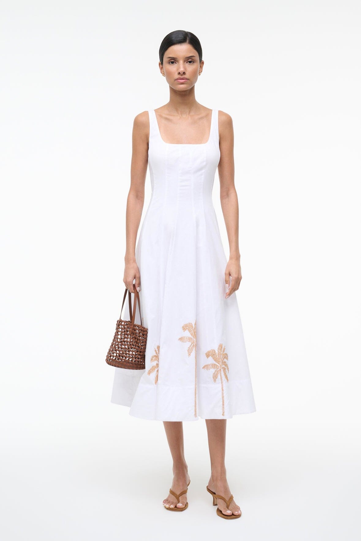 WELLS DRESS | PALM EMBROIDERY