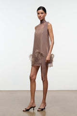ALBEE MINI DRESS | TRUFFLE