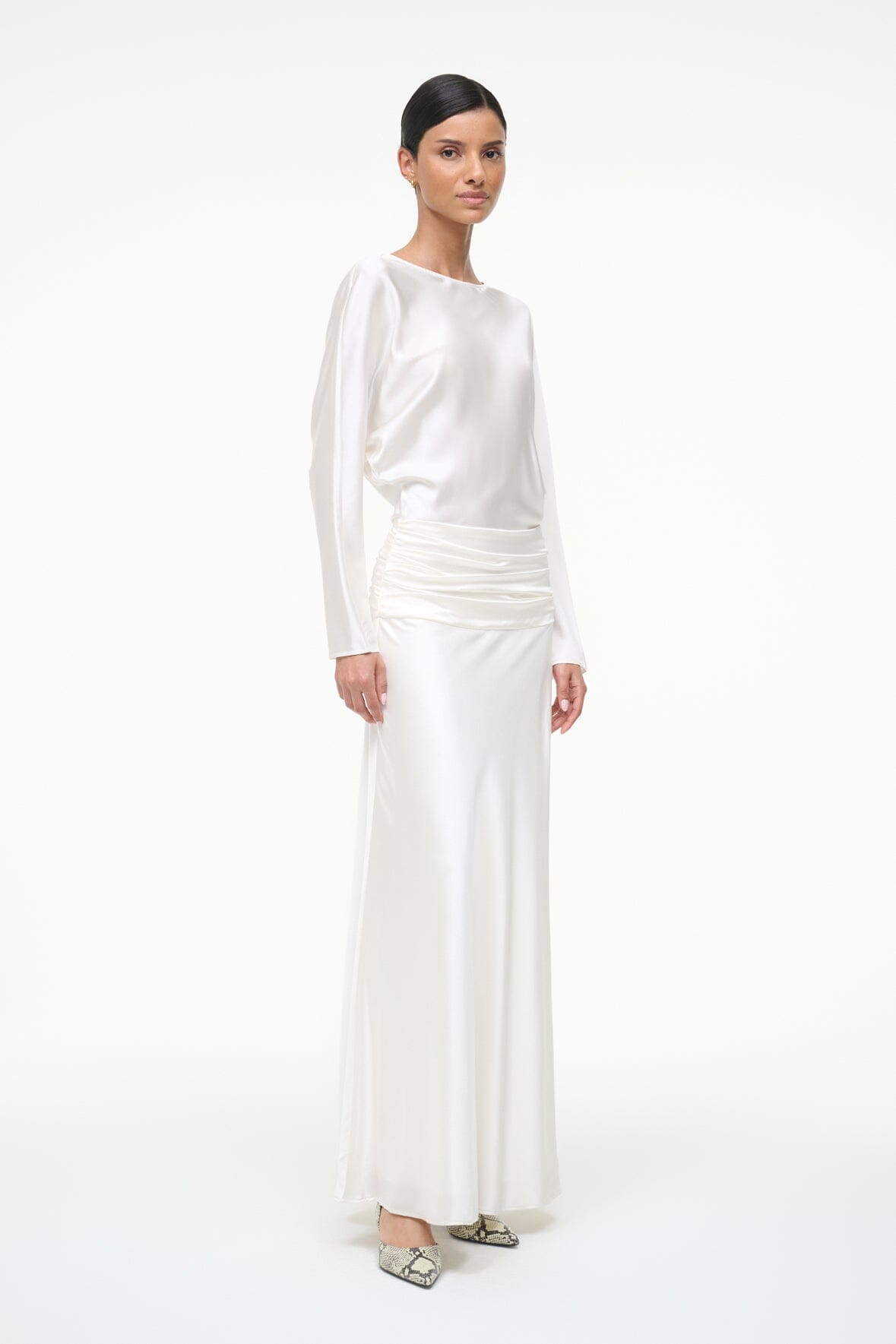 FREDA SILK DRESS | IVORY