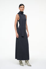 CANAL MIDI DRESS | CHARCOAL