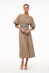 AMY DRESS | TAUPE