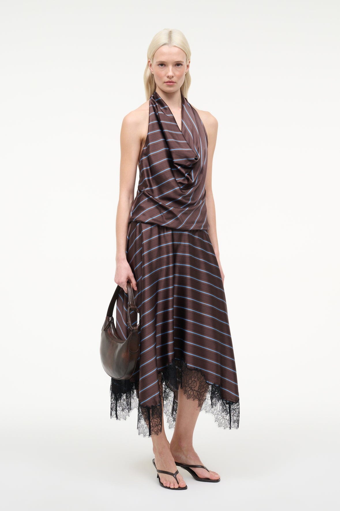 ELIRA SILK DRESS | REDONDO STRIPE