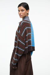 CROPPED HAMPTON SWEATER | ZUMA STRIPE MULTI