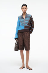 CROPPED HAMPTON SWEATER | ZUMA STRIPE MULTI
