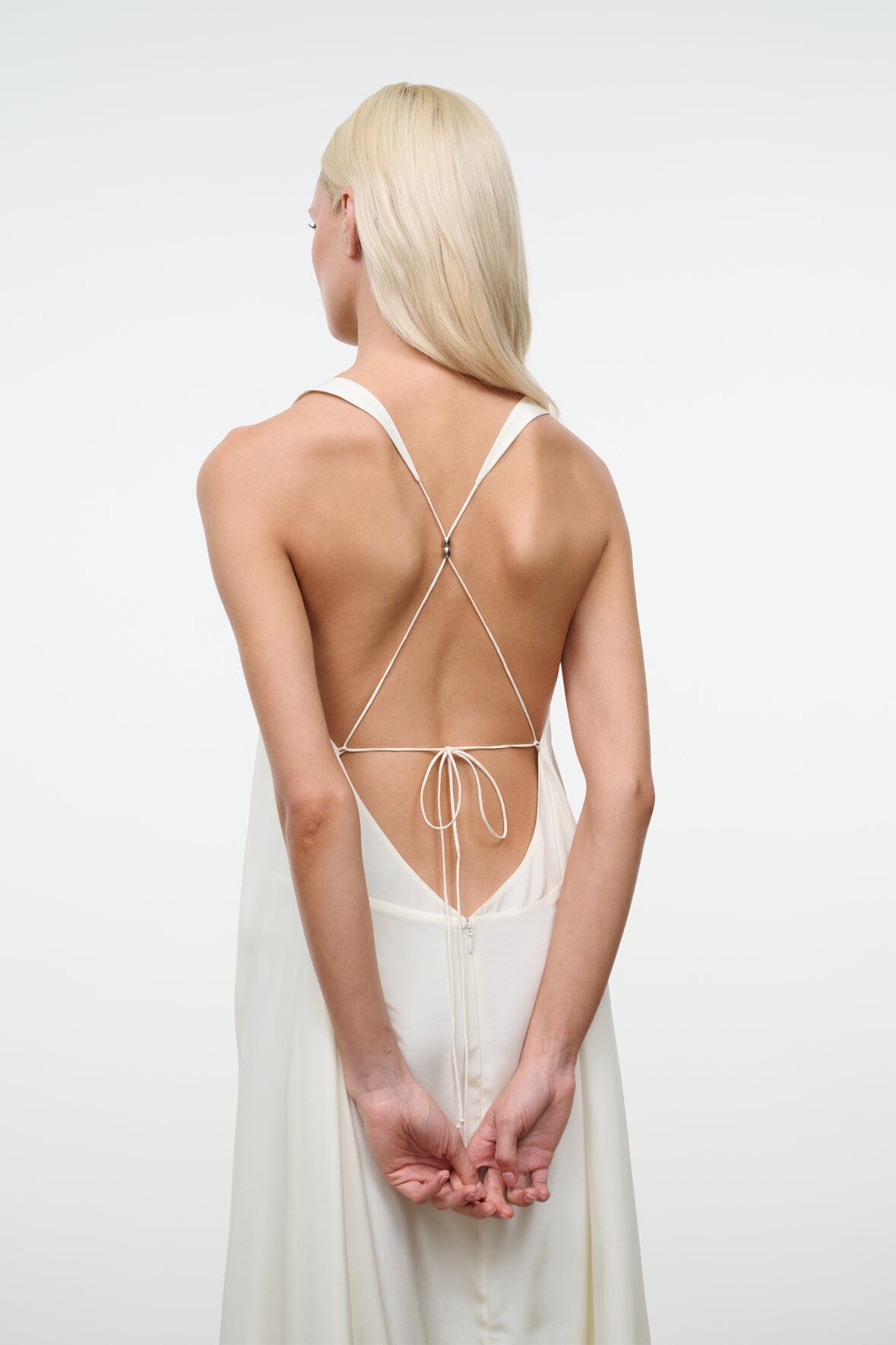 KIRA SILK DRESS | IVORY