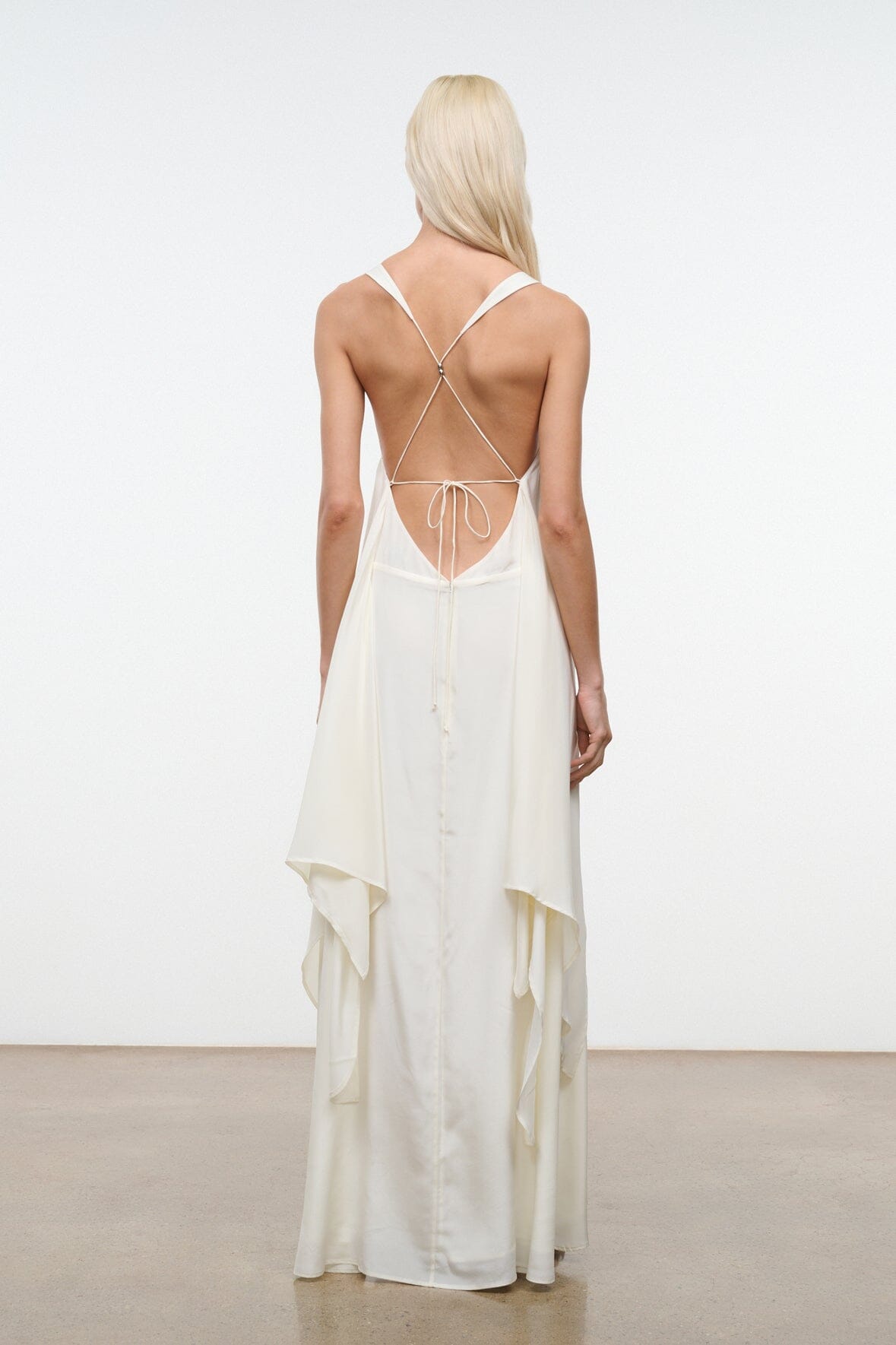 KIRA SILK DRESS | IVORY