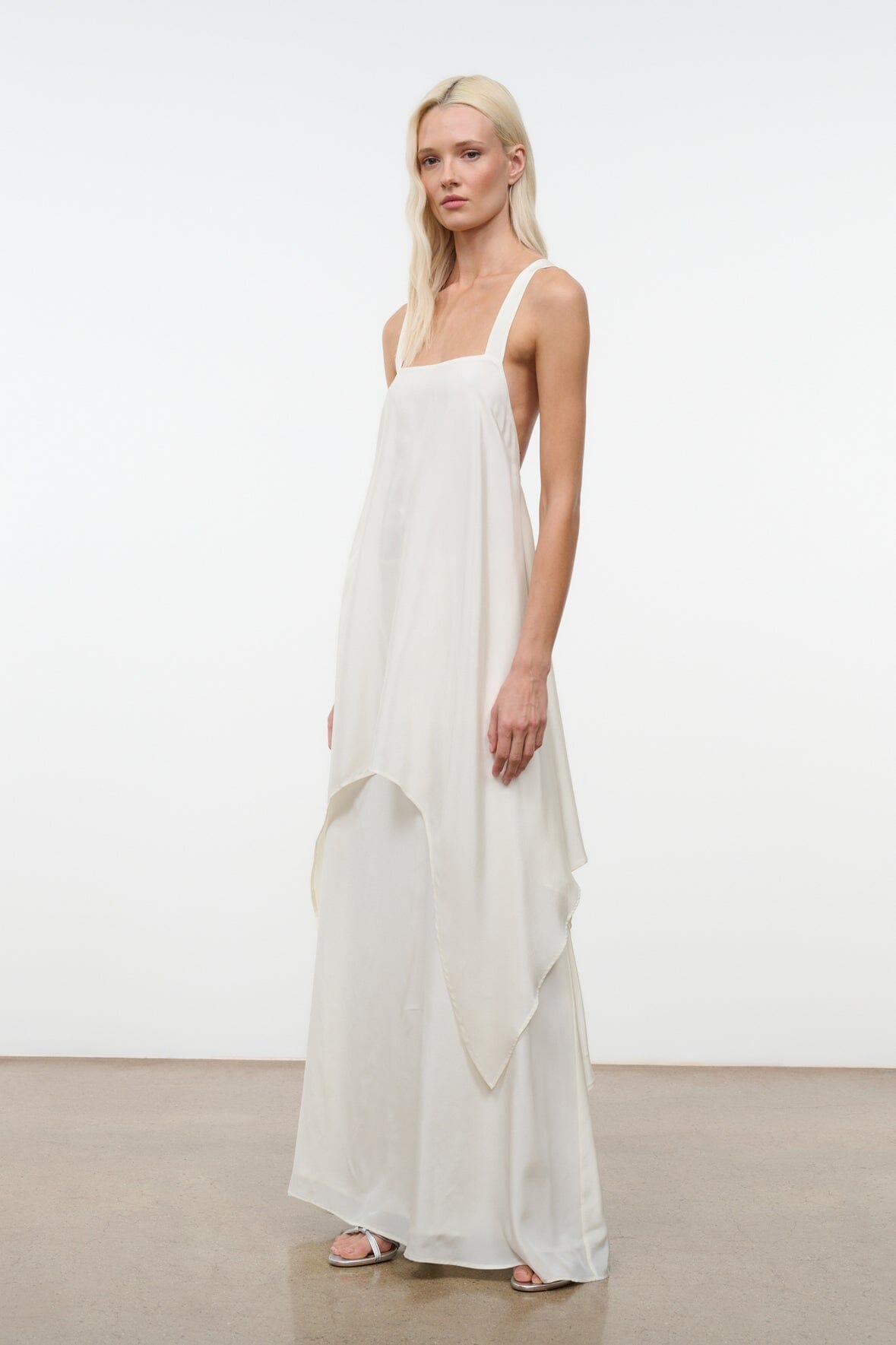 KIRA SILK DRESS | IVORY