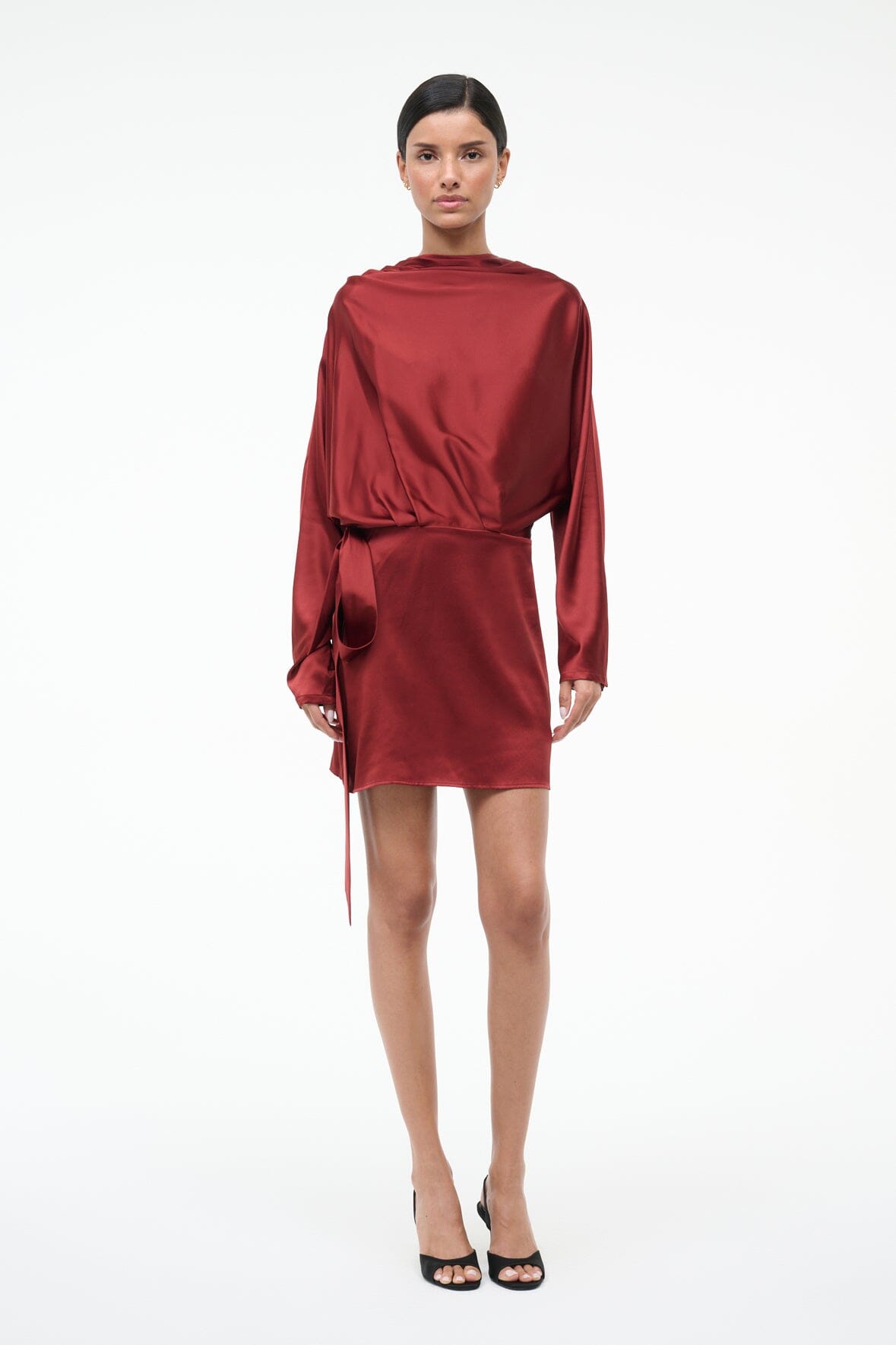 PHOEBE SILK MINI DRESS | SANGRIA
