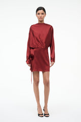 PHOEBE SILK MINI DRESS | SANGRIA