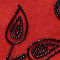 CREST SUEDE SKIRT | CAYENNE BEADED