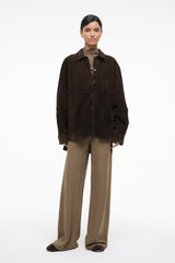 JOSETTE SUEDE SHIRT | ESPRESSO