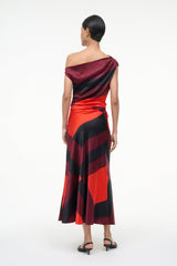 PHARE SILK DRESS | RUBY PRISM