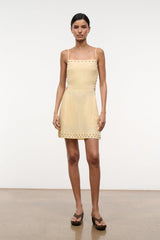 ANGELIQUE LINEN DRESS | BUTTER STUDS