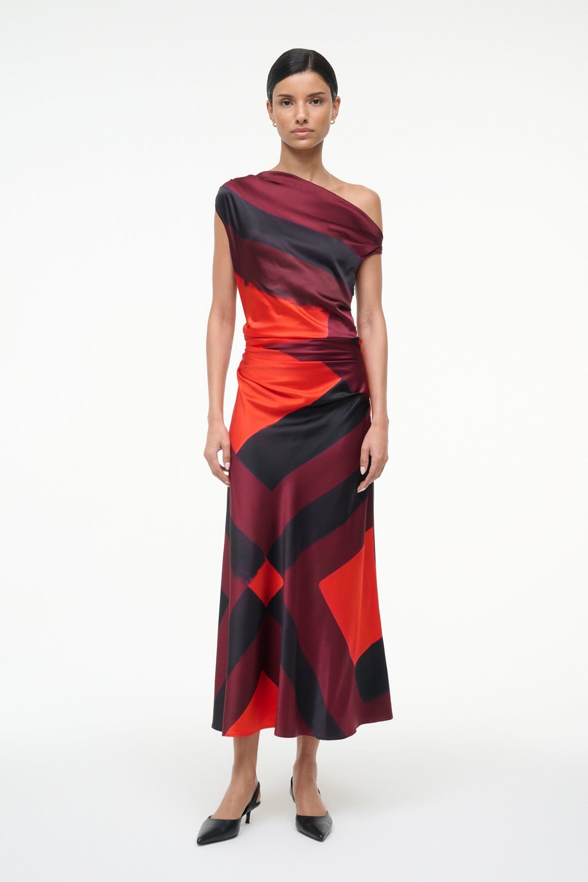 PHARE SILK DRESS | RUBY PRISM