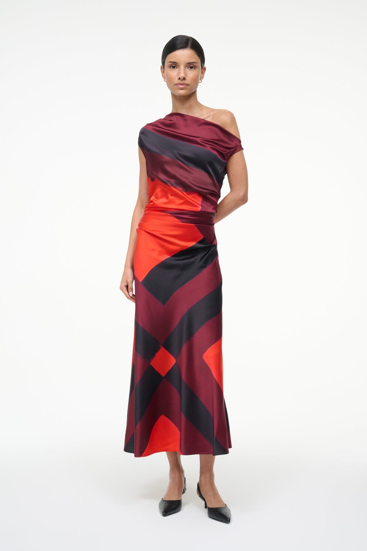 PHARE SILK DRESS | RUBY PRISM
