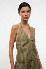 CORSO LINEN TOP | PORTO STRIPE