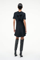 IRIS SILK DRESS | BLACK