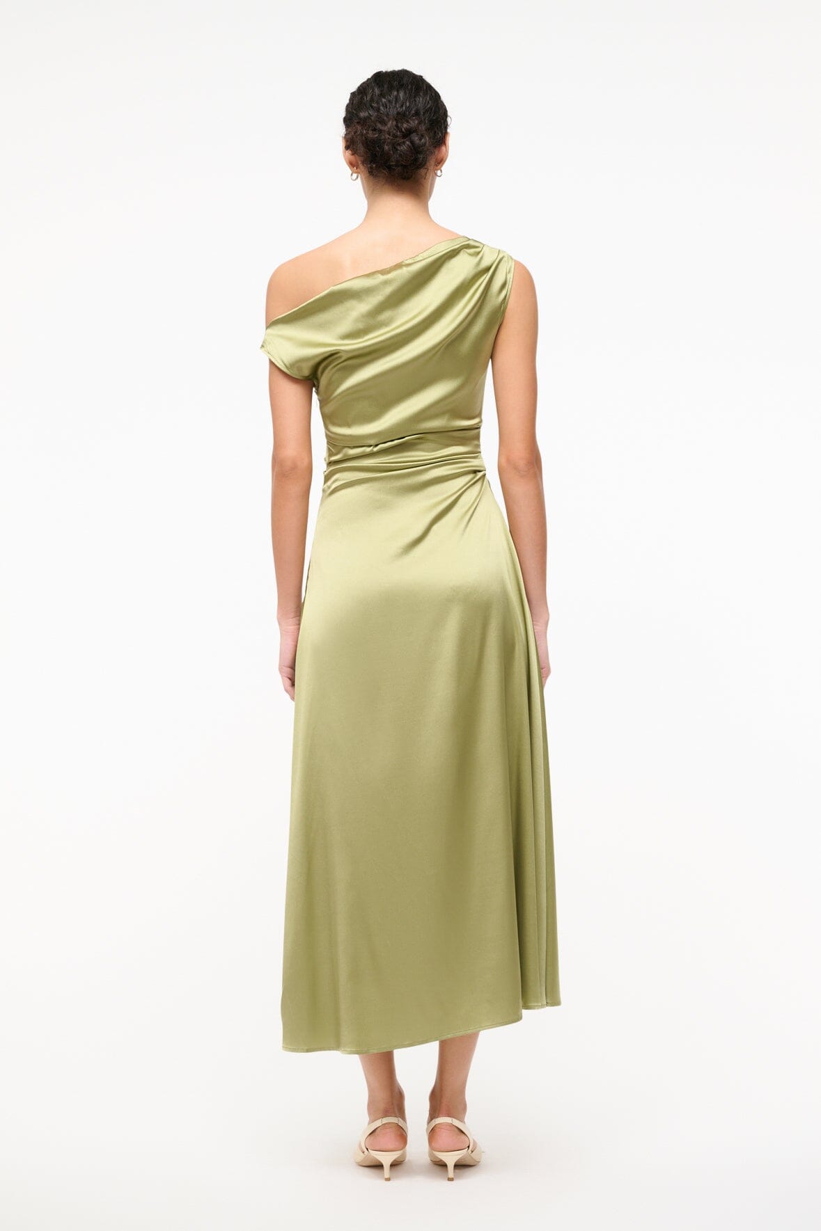 PHARE SILK DRESS | MOSS