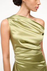 PHARE SILK DRESS | MOSS