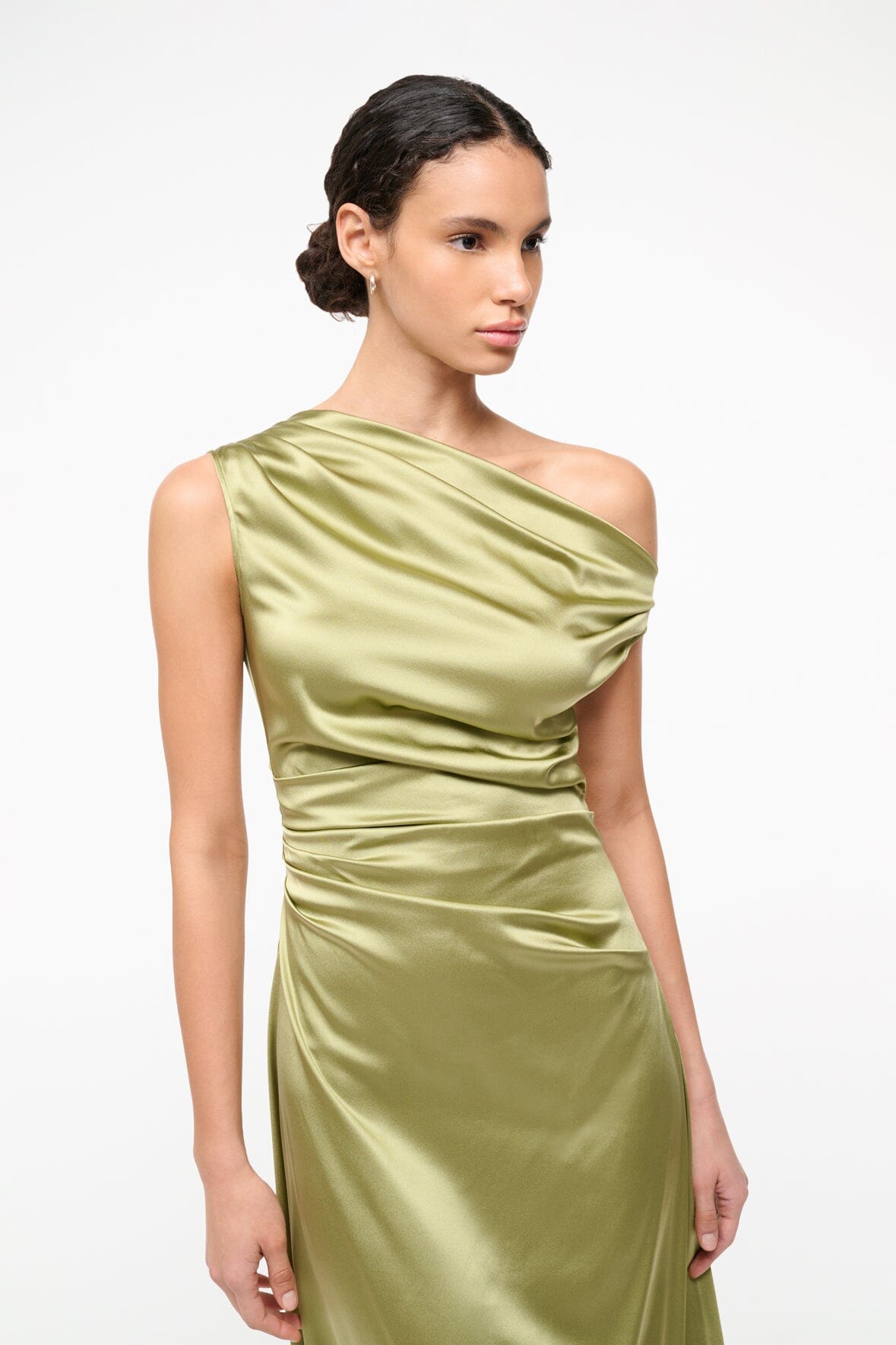 PHARE SILK DRESS | MOSS