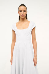 SHORT SLEEVE WELLS DRESS | WHITE