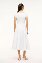 SHORT SLEEVE WELLS DRESS | WHITE