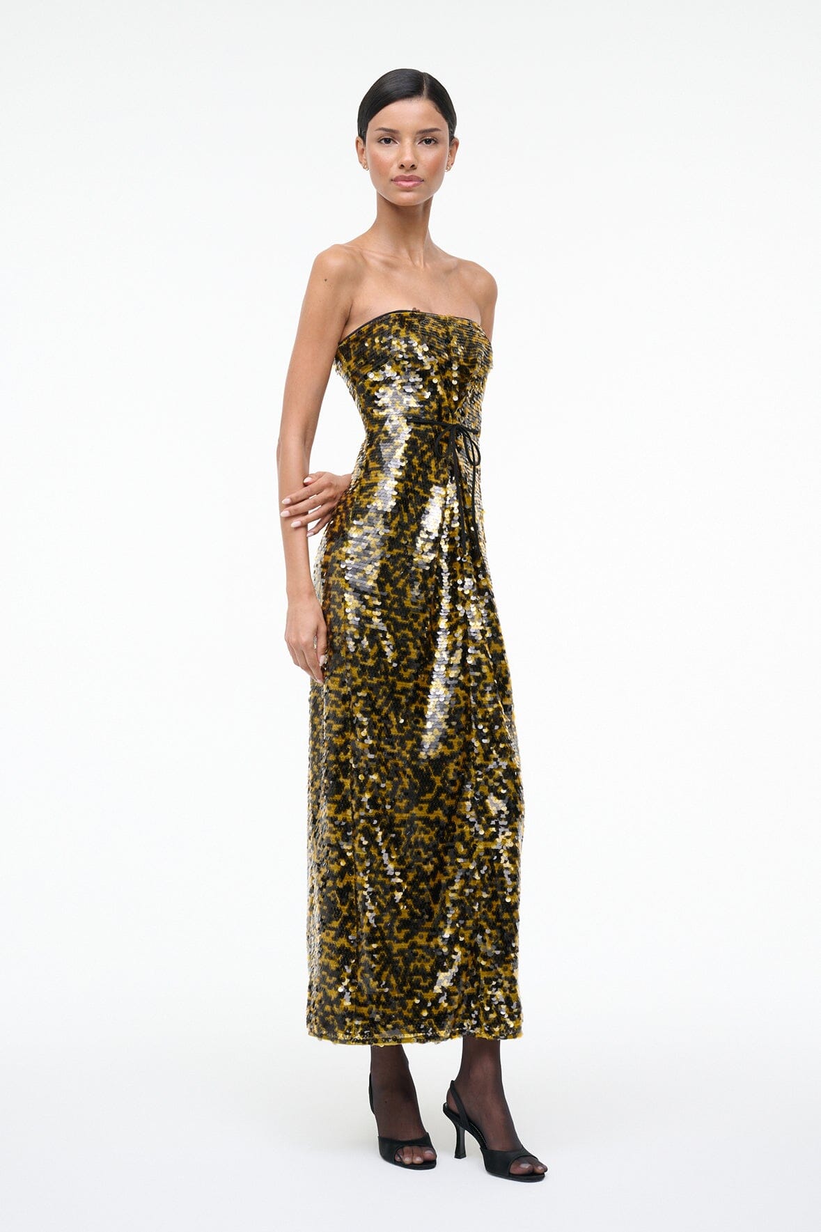 CECE DRESS | TURMERIC BLACK
