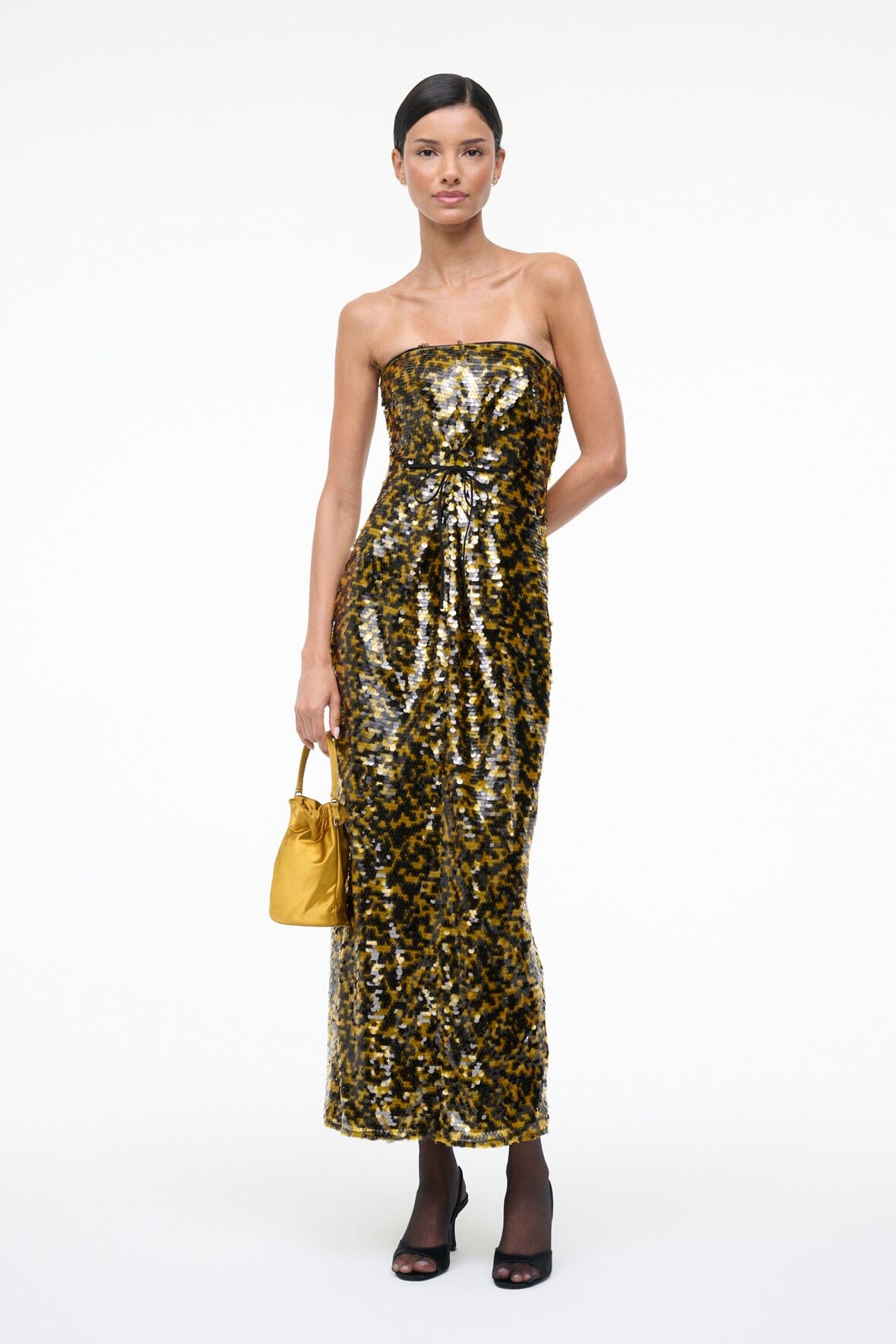CECE DRESS | TURMERIC BLACK