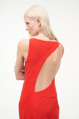 TOLUCA SILK DRESS | RED ROSE