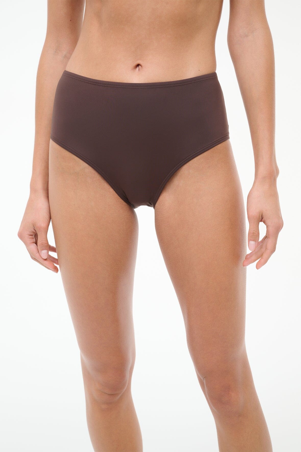 DEVON HIGH RISE BIKINI BOTTOM | DARK CHOCOLATE