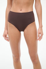 DEVON HIGH RISE BIKINI BOTTOM | DARK CHOCOLATE
