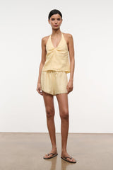 CORSO LINEN TOP | BUTTER