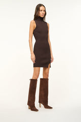 WALLY FOLDOVER HIGH HEEL BOOT | MAHOGANY SUEDE