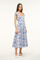 SHORT SLEEVE WELLS DRESS | BLUE TOILE