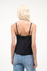 EVANGELINE TOP | BLACK SILK