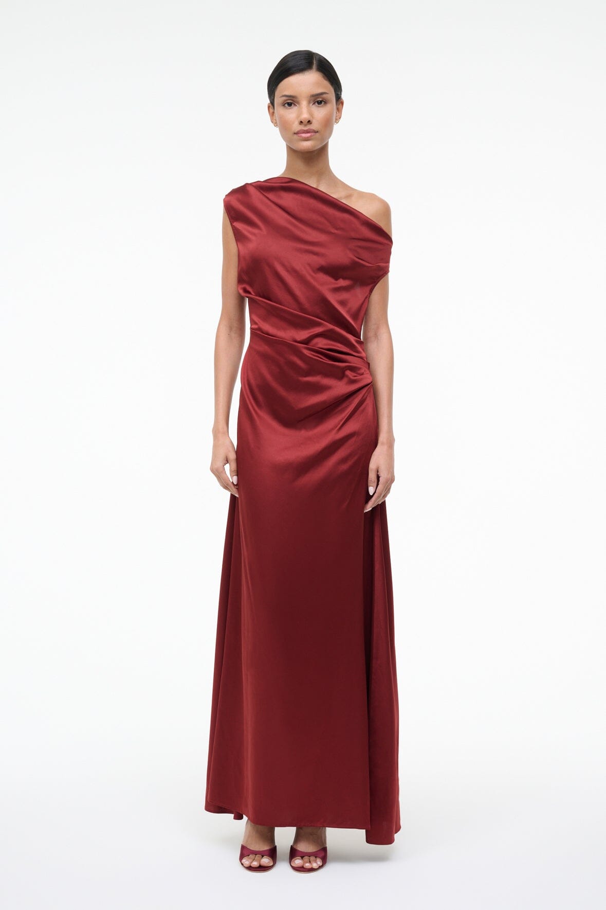 MAXI PHARE SILK DRESS | SANGRIA