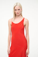TOLUCA SILK DRESS | RED ROSE