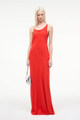 TOLUCA SILK DRESS | RED ROSE