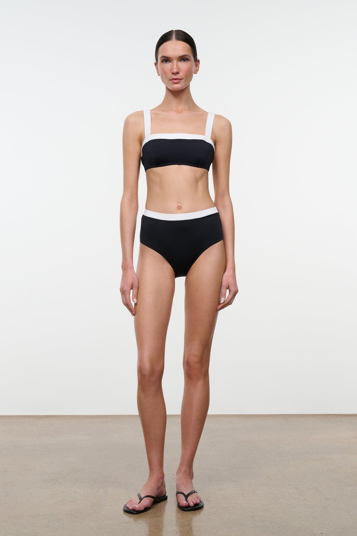 LIV BIKINI TOP | BLACK WHITE