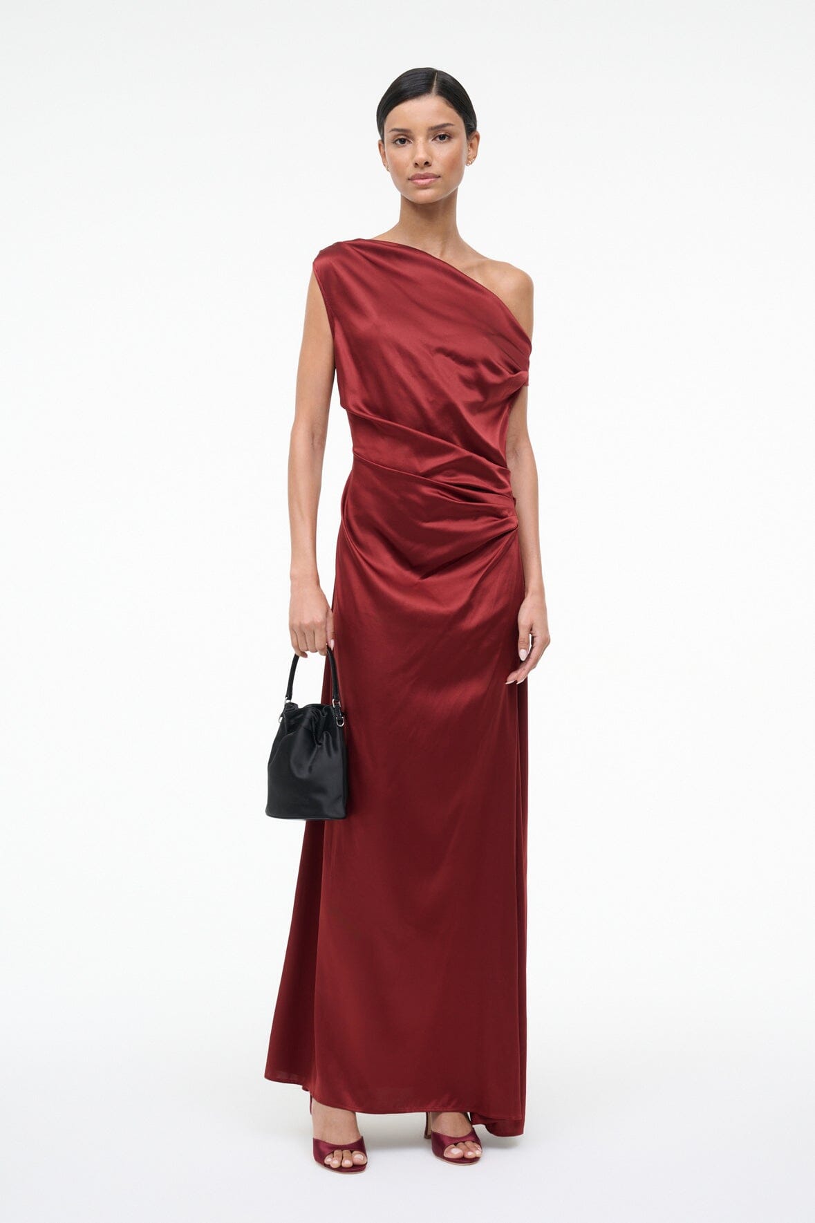 MAXI PHARE SILK DRESS | SANGRIA