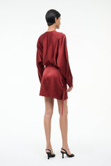 PHOEBE SILK MINI DRESS | SANGRIA