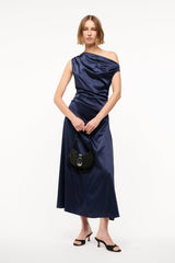 PHARE SILK DRESS | NAVY
