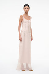 GRETA SILK DRESS | FAWN