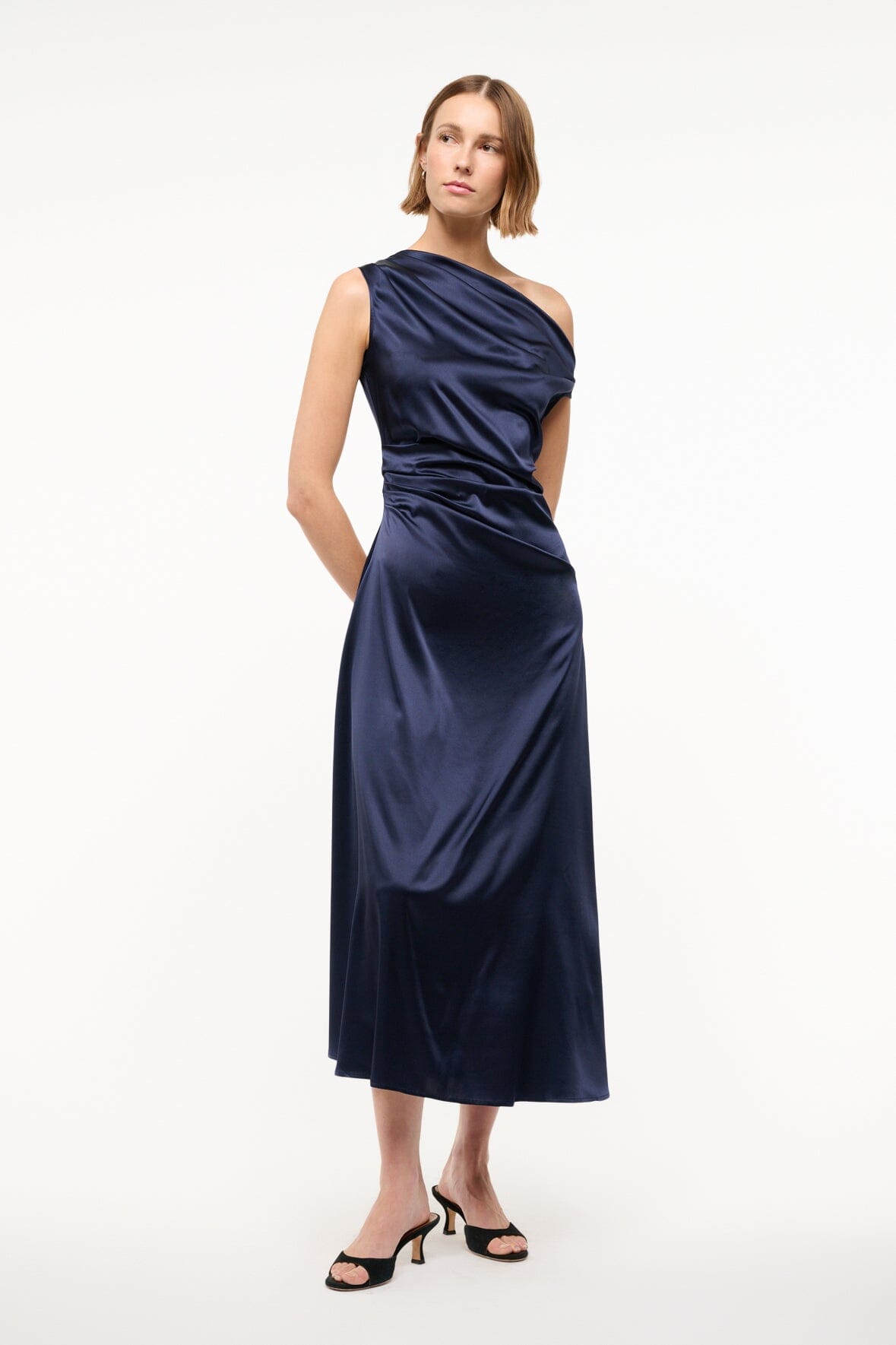 PHARE SILK DRESS | NAVY