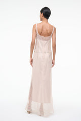 GRETA SILK DRESS | FAWN