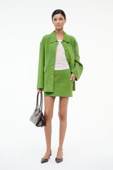 CREST SKIRT | LEAF SUEDE