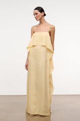 VALENCIA LINEN DRESS | BUTTER
