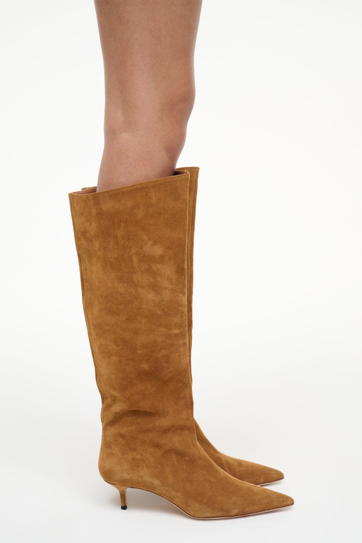 SEBASTIAN KITTEN HEEL BOOT | TAN