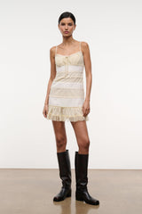 HALIE MINI DRESS | ECRU