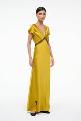 SAB SILK DRESS | TURMERIC